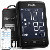 iHealth Accu frontal mostrando la pantalla clara y beneficios de lectura fácil