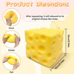 IKKAB Big Cheese primer plano de textura TPR suave que ofrece tacto elástico relajante