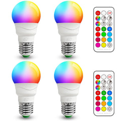 ILC bombilla frontal y empaque mostrando diseño compacto y ahorro energético