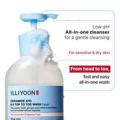 Illiyoon botella 500 ml junto a objeto para comparar el tamaño