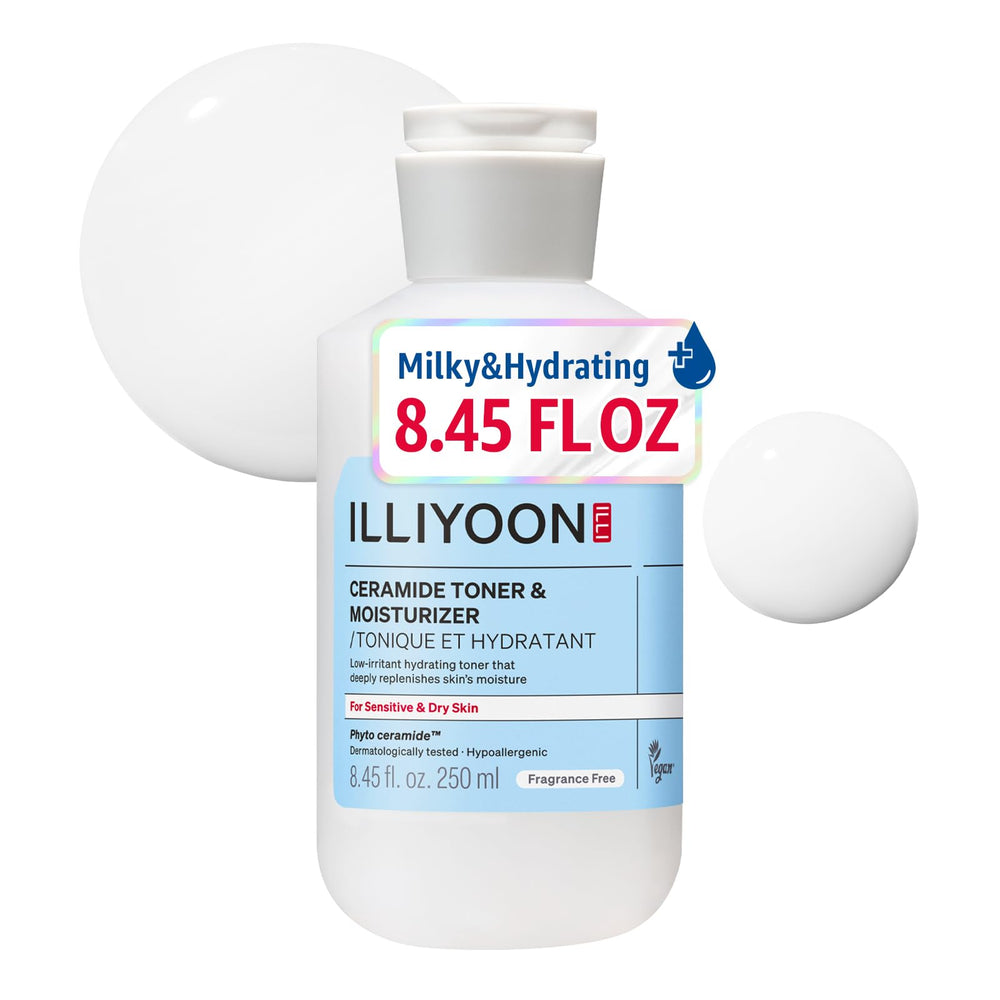 Illiyoon tónico lechoso en envase frontal mostrando volumen y diseño