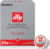 illy caja frontal classico mostrando diseño y cantidad 20 para identificación rápida