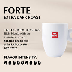 illy primer plano del molido mostrando textura y extracción consistente