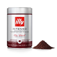 illy vista frontal de la lata que resalta frescura y protección
