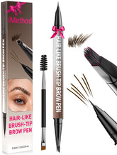 iMethod lápiz cejas doble punta mostrando diseño y precisión