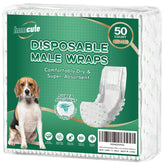 IMMCUTE paquete frontal de pañales para perros machos talla pequeña, protección confiable
