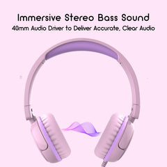 IMYB auriculares plegados para transporte fácil y ahorro de espacio