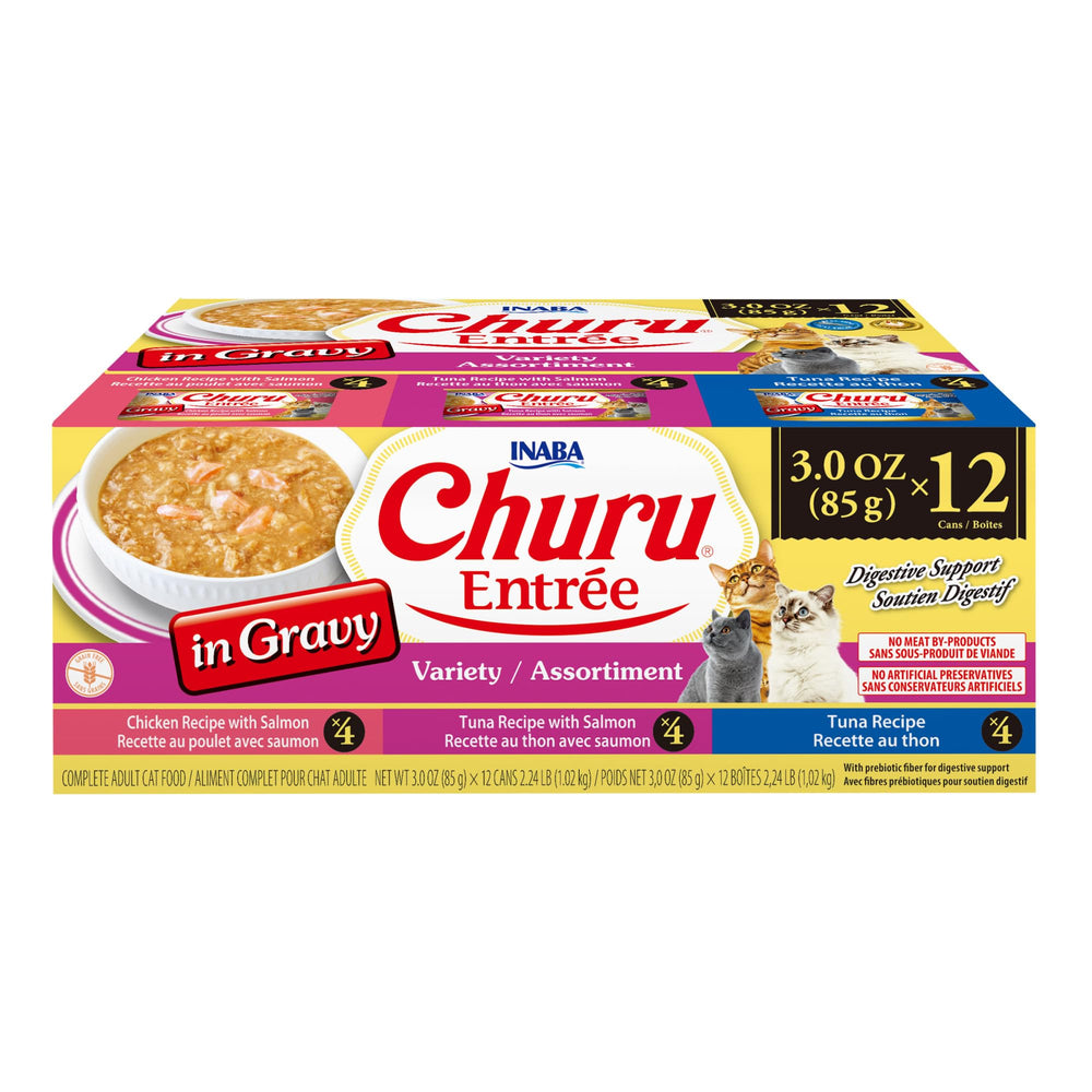 INABA Churu frente de la lata mostrando diseño y tamaño práctico