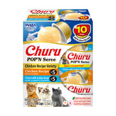 INABA empaque frontal de Churu Pop'n Serve mostrando diseño y beneficio práctico