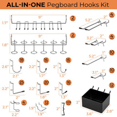 INCLY pegboard con herramientas colgadas para acceso rápido y eficiente