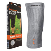 Incrediwear manga para rodilla frontal mostrando ajuste y soporte