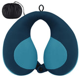 INFANZIA almohada frontal azul mostrando forma ergonómica y confort