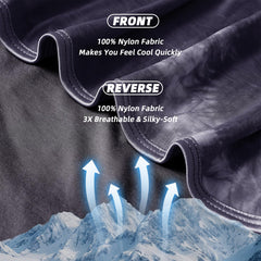 inhand manta extendida en cama queen creando ambiente fresco