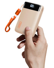 INIU vista frontal del power bank mostrando diseño compacto y portabilidad