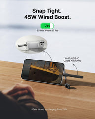 INIU soporte plegable horizontal sosteniendo teléfono para ver contenidos mientras carga