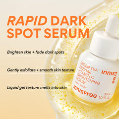 innisfree textura en gotas del sérum mostrando consistencia ligera y absorción rápida