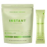 Instant Hydration frente del envase mostrando 20 sticks, práctica rehidratación portátil