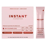 Instant Hydration vista frontal del paquete que muestra 30 sticks y beneficio de reposición rápida