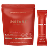 Instant Hydration frente del empaque mostrando 20 sobres y beneficio portátil