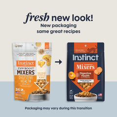 Instinct primer plano de trozos liofilizados con textura crujiente y nutritiva