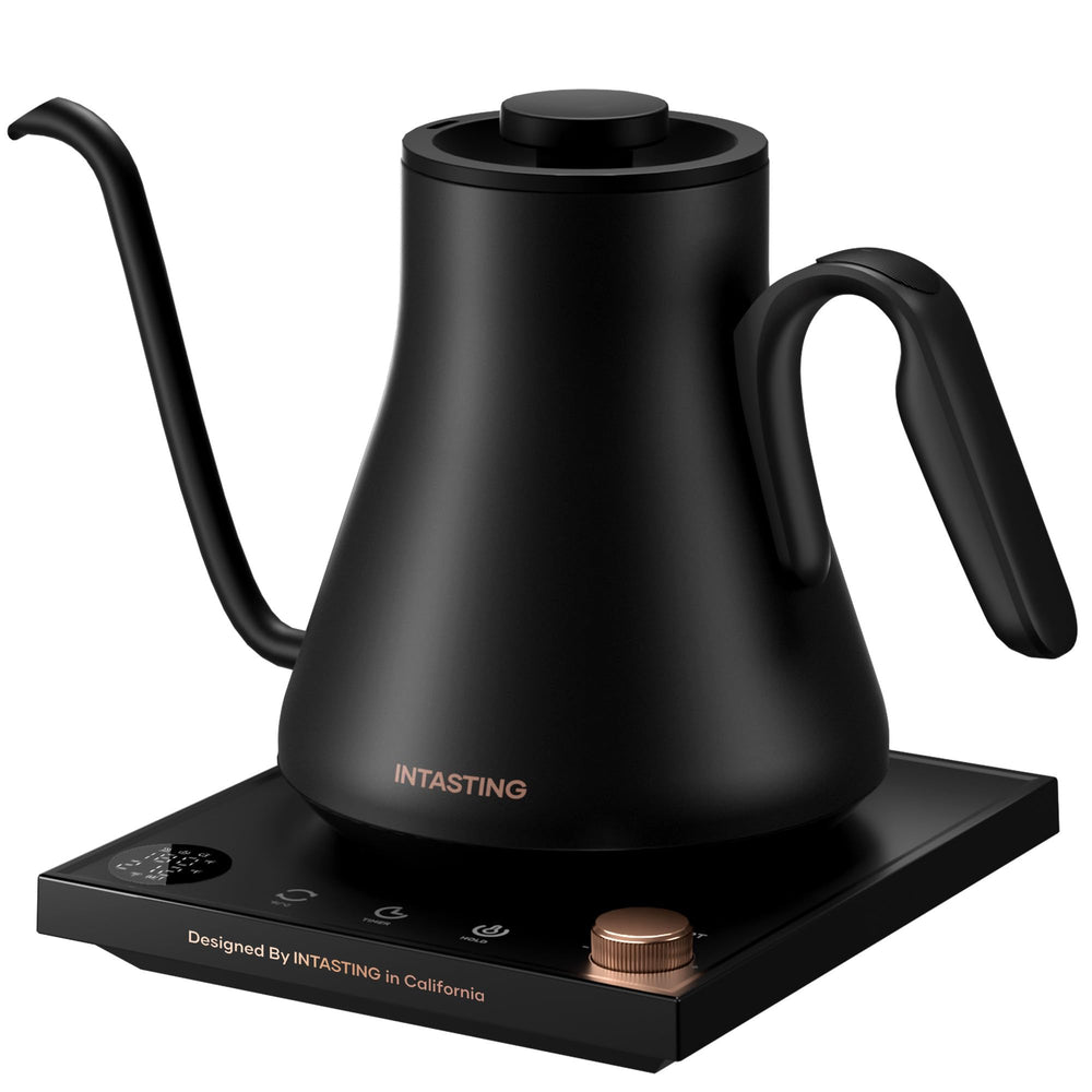 intasting hervidor frente mostrando diseño compacto y control preciso