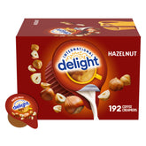 International Delight frente del empaque mostrando 192 cápsulas y conveniencia