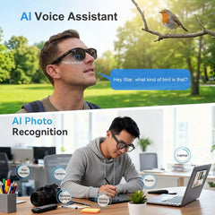 iONCT gafas en viajero usando traducción en tiempo real útil