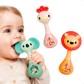 iPlay, iLearn sonajero frontal mostrando colores y forma ergonómica, estimula agarre