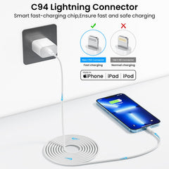 ipremium conector C94 en primer plano para compatibilidad MFi segura