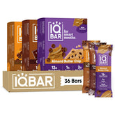 IQBAR paquete frontal chocolate mostrando variedad y conveniencia
