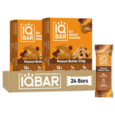 IQBAR paquete frontal Peanut Butter Chip mostrando conveniencia y sabor