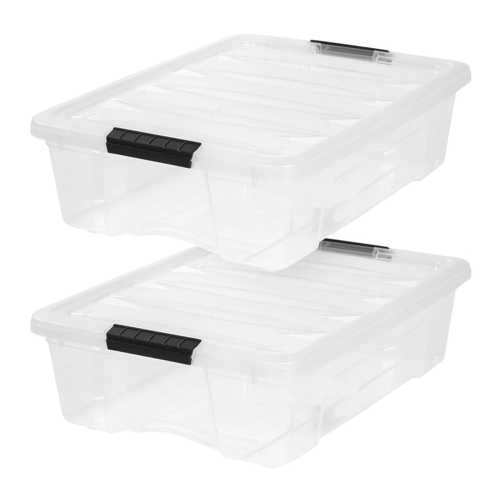IRIS USA contenedor frontal con tapa transparente para ver y mantener orden