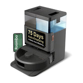 iRobot Roomba Plus 505 frontal con AutoWash Dock, solución completa de limpieza