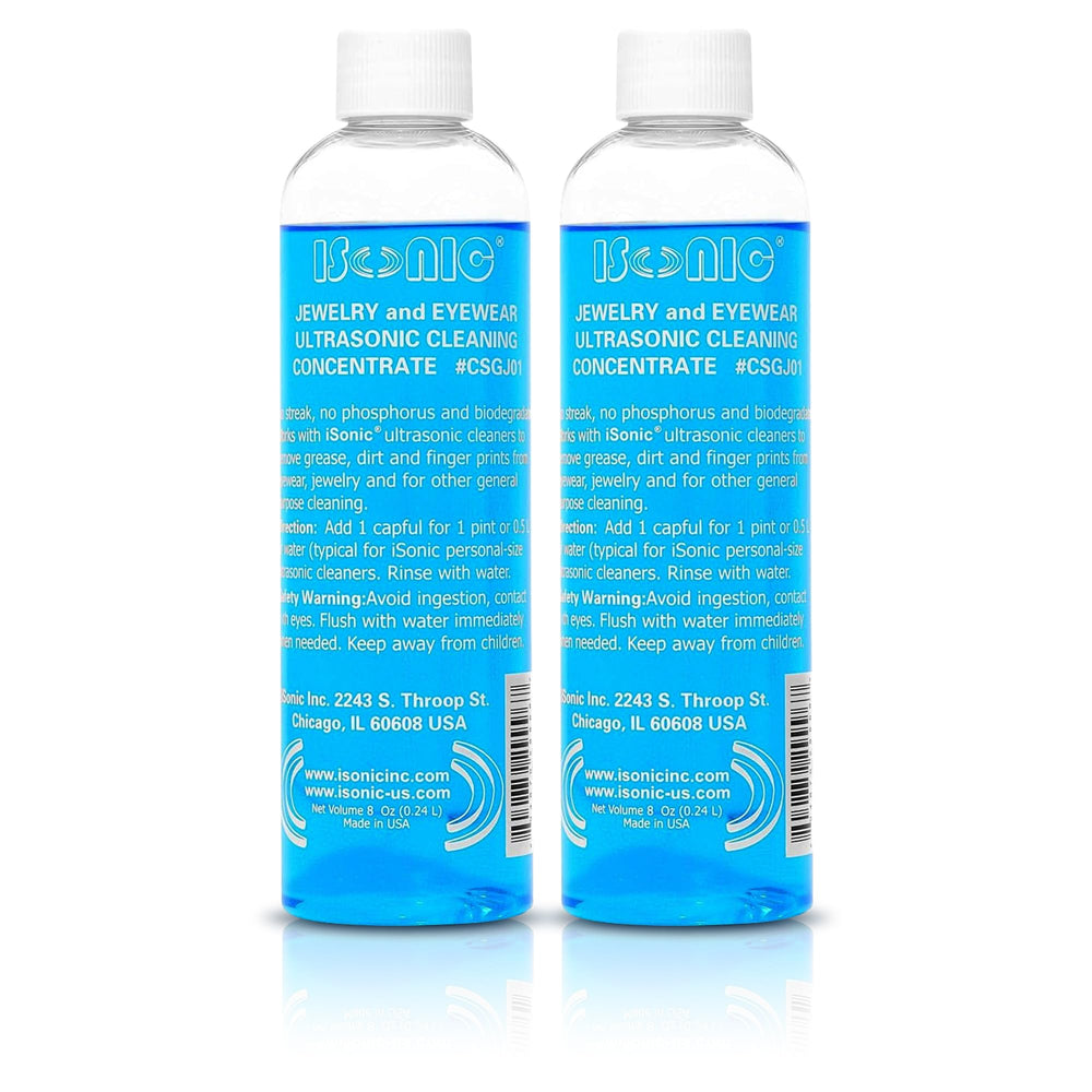 iSonic botella frontal 8 oz mostrando presentación profesional y fácil dosificación