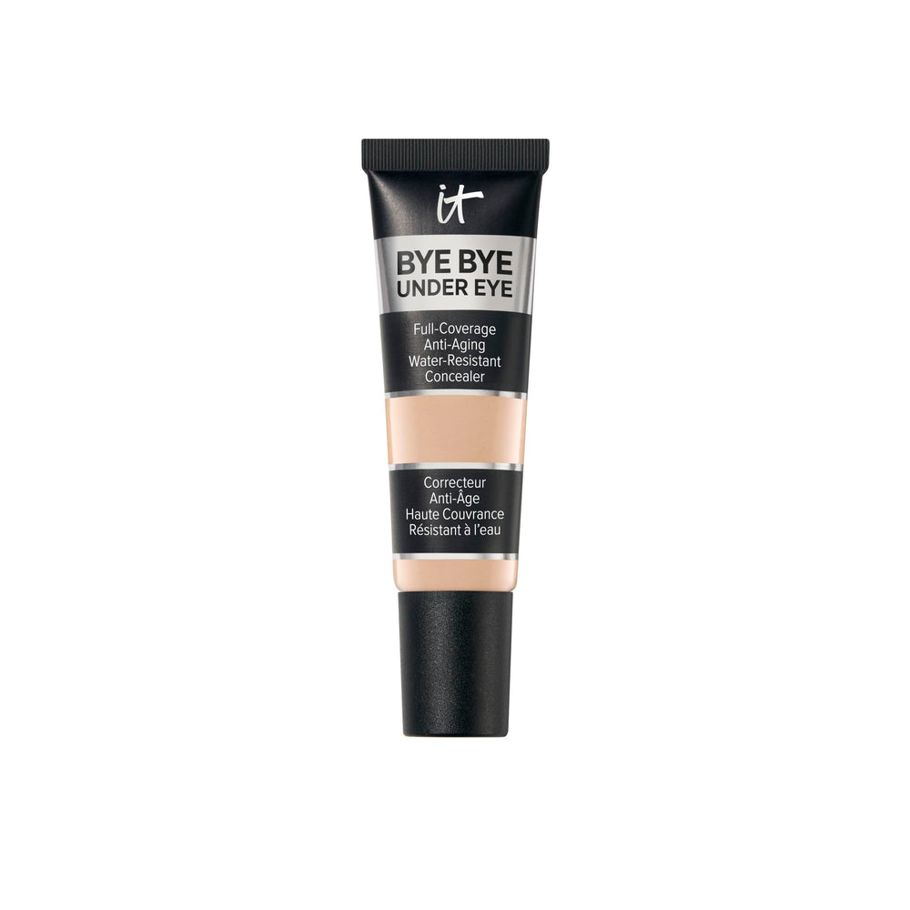 IT Cosmetics vista frontal del corrector mostrando envase y tono, cobertura confiable