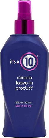 It's a 10 Haircare envase frontal mostrando diseño y uso fácil