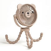 Itzy Ritzy ventilador frontal del empaque mostrando diseño Bear y facilidad de uso