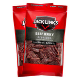 Jack Link's frente del empaque mostrando el tamaño y marca, conveniencia para llevar