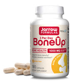 Jarrow Formulas BoneUp frontal del envase mostrando la marca y tamaño