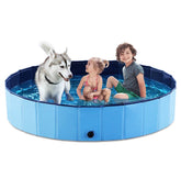 Jasonwell piscina frontal desplegada azul, solución portátil para baños