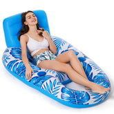 Jasonwell vista frontal de la tumbona inflable con respaldo y confort
