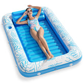 Jasonwell tumbona inflable frontal mostrando superficie amplia y confort