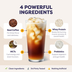 Javvy bebida iced coffee preparada, sabor café y proteína listo para tomar