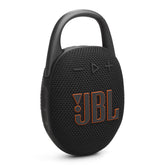 JBL Clip 5 vista frontal mostrando diseño compacto y salida de audio clara