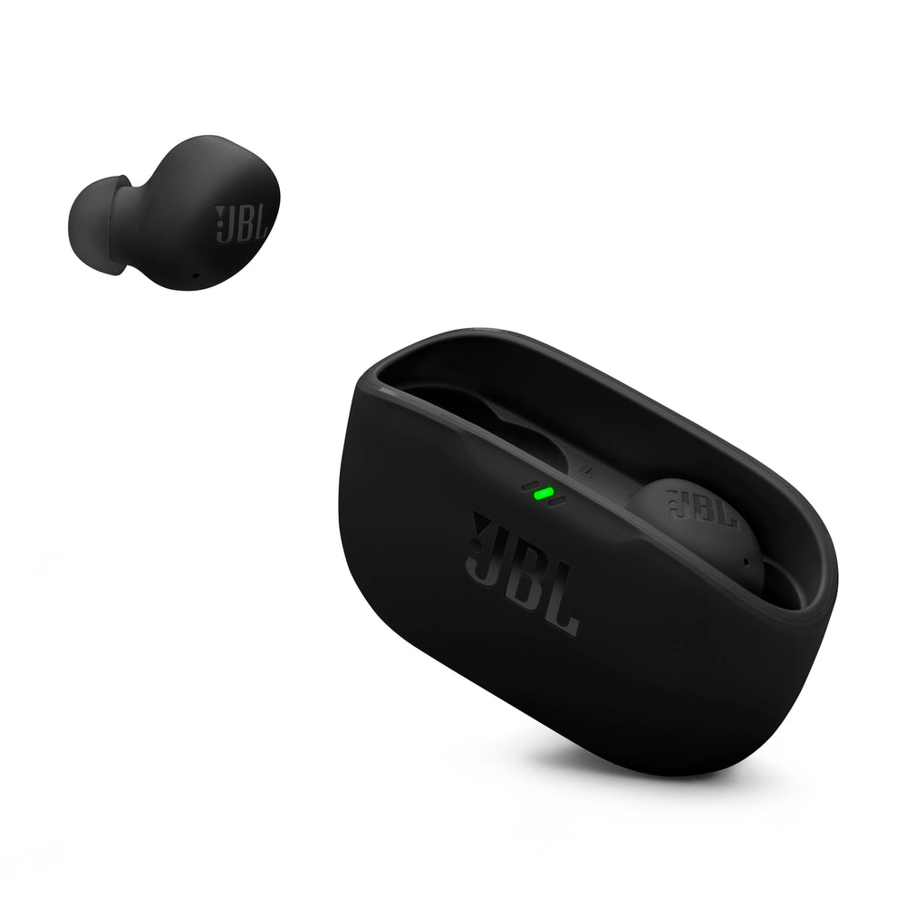 JBL Vibe Buds 2 frontal mostrando diseño elegante y cómodo