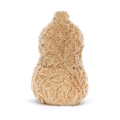 Jellycat Amuseables Peanut en mano demostrando tamaño portátil y práctico
