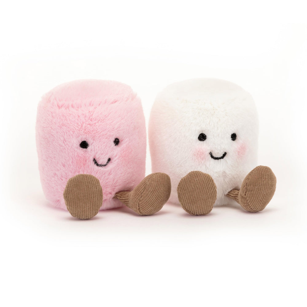 Jellycat peluche malvaviscos frontal mostrando diseño adorable y tamaño compacto