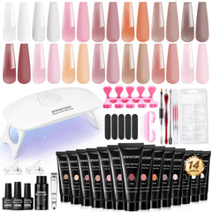 JEWHITENY kit frontal mostrando todas las piezas para manicura completa