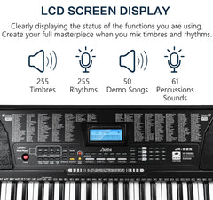 JIKADA pantalla LCD y teclas iluminadas mostrando los modos de enseñanza