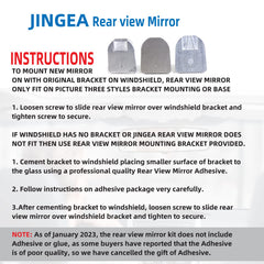JINGEA close-up of mirror surface highlighting anti-glare coating for clearer night vision benefit